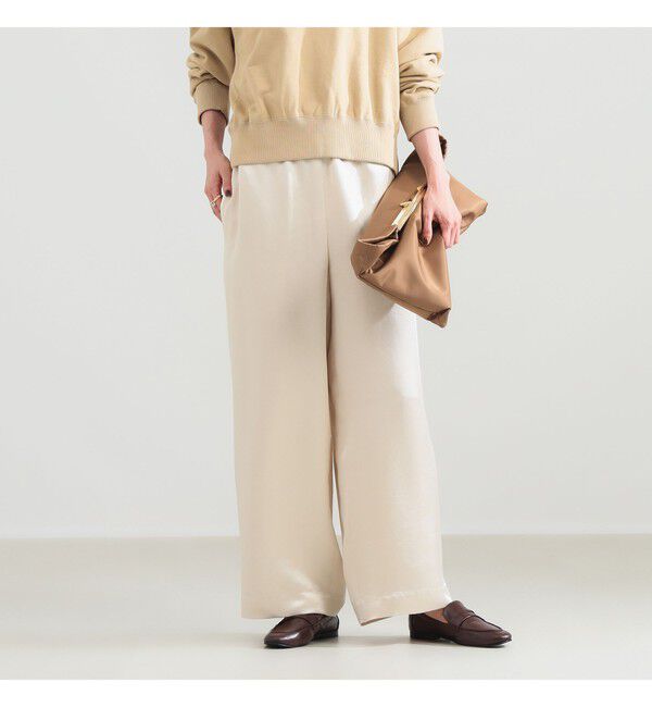 Demi-Luxe BEAMS 「【10/15 新規値下げ】アセテート バックサテン パンツ」|チノ|