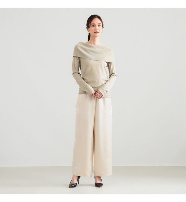 Demi-Luxe BEAMS 「【10/15 新規値下げ】アセテート バックサテン パンツ」|チノ|
