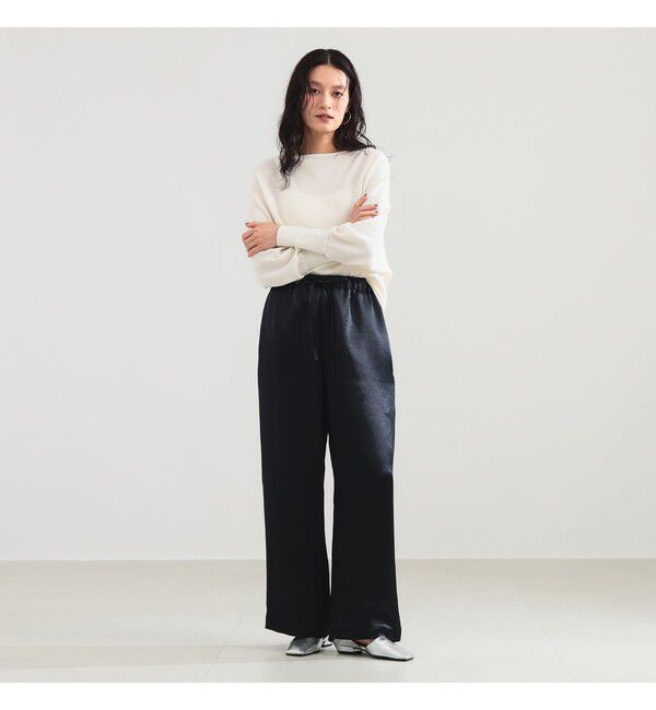 Demi-Luxe BEAMS 「【10/15 新規値下げ】アセテート バックサテン パンツ」|チノ|