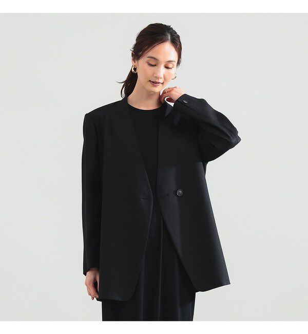 Demi-Luxe BEAMS 「ラペルレス オーバー ジャケット」|ダッフルコート|