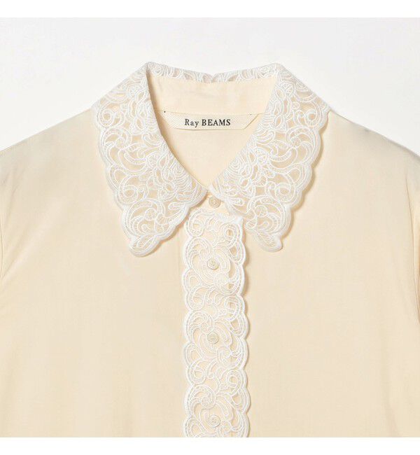 Ray BEAMS 「レース カラー シャツ」|シャツ・ブラウス|