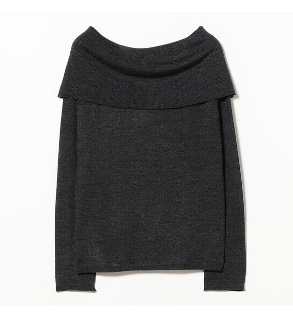 Demi-Luxe BEAMS 「ウールポリエステル オフショルダー プルオーバーニット」|ニット・セーター|