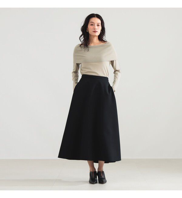 Demi-Luxe BEAMS 「ウールポリエステル オフショルダー プルオーバーニット」|ニット・セーター|