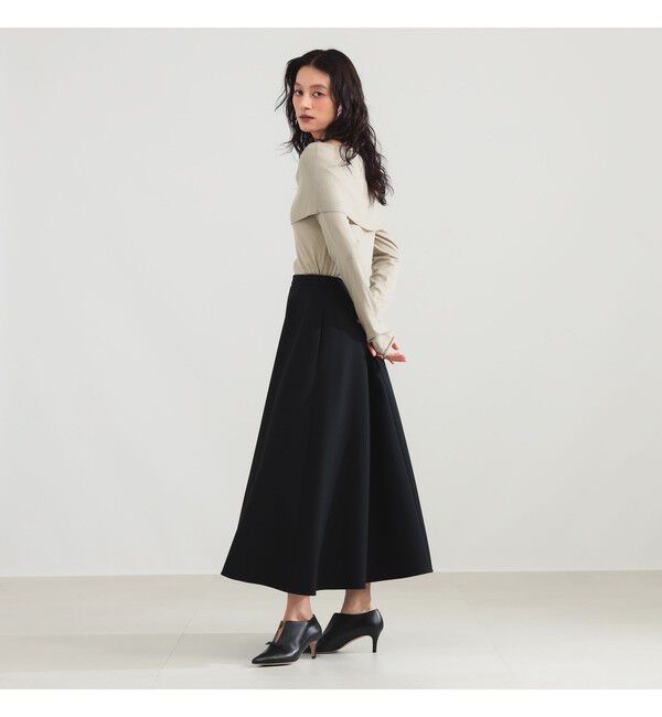 Demi-Luxe BEAMS 「ウールポリエステル オフショルダー プルオーバーニット」|ニット・セーター|