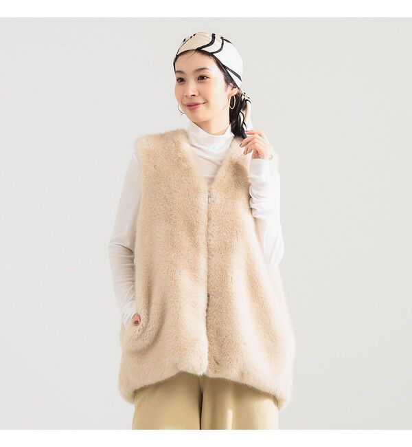 Demi-Luxe BEAMS 「ミンクライクファー ジレ」|ベスト・ジレ|