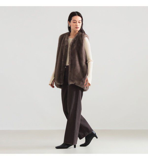 Demi-Luxe BEAMS 「ミンクライクファー ジレ」|ベスト・ジレ|