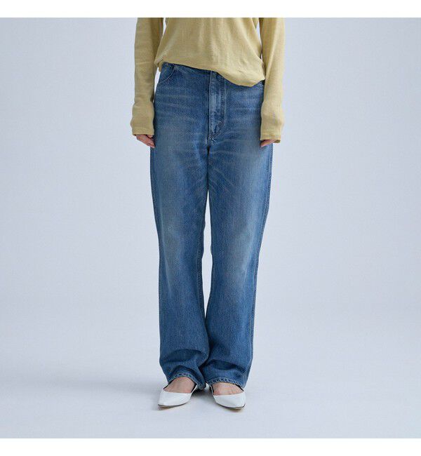 MAAI「High Waist Denim Pants Used」|デニム|LIGTH INDIGO