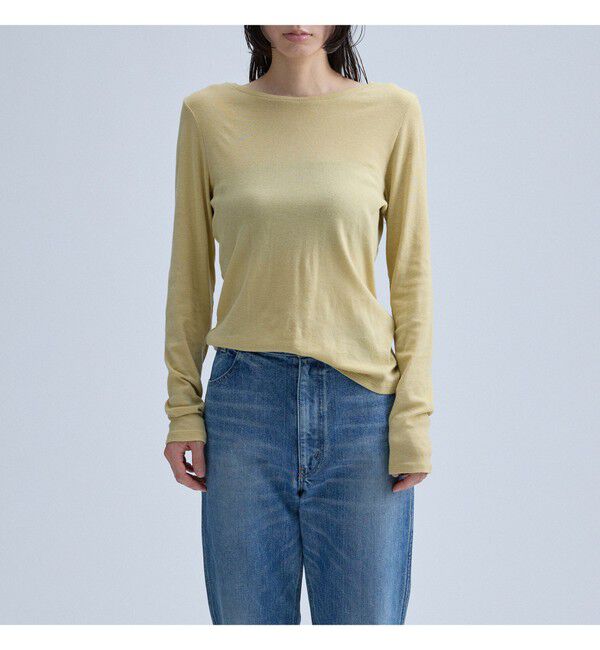 MAAI「Sheer Longsleeve T-shirt」|Tシャツ・カットソー|YELLOW