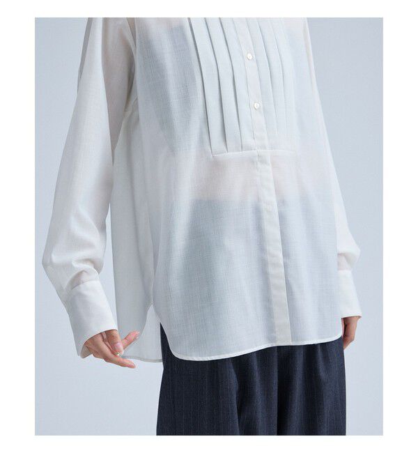 MAAI「Sheer Tucked Blouse」|シャツ・ブラウス|