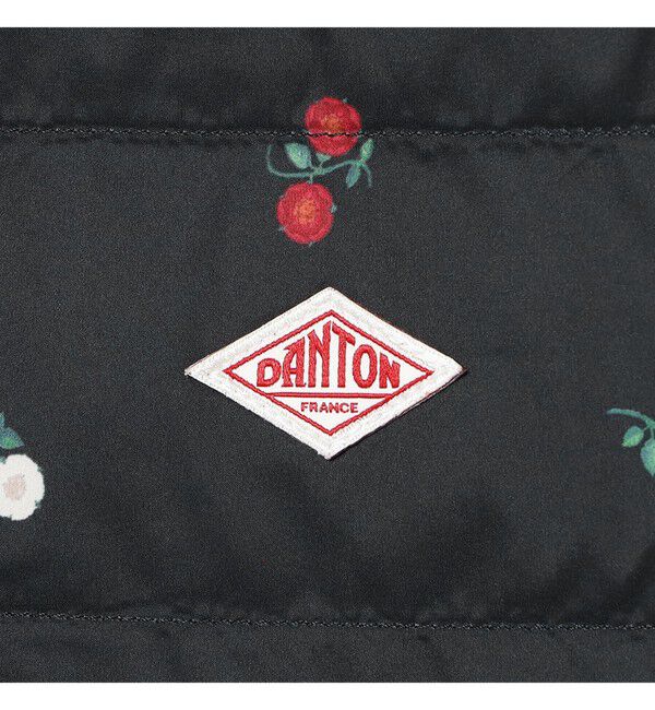 BEAMS SELECTION for WOMEN「DANTON / フラワー プリント インナー ダウン クルーネック ジャケット」|ブルゾン・スタジャン|