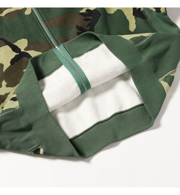 BEAMS「【別注】Champion / リバースウィーブ（R）カモ フルジップ パーカー」|スウェット・ジャージ|