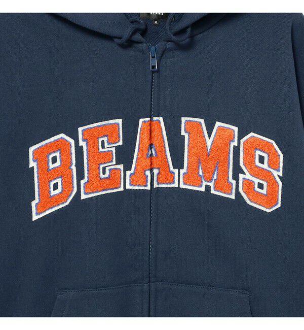 BEAMS「BEAMS ロゴ ベーシック フルジップフーディ」|スウェット・ジャージ|