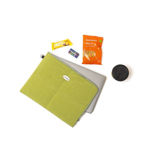 bPr BEAMS「リップストップ PC ケース」|ポーチ|YELLOW.GRN