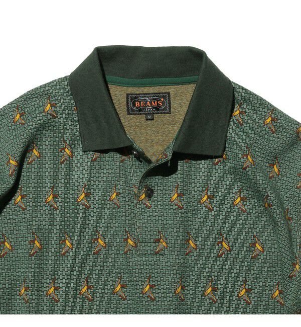 BEAMS PLUS「Knit Polo Pattern Jacquard」|ポロシャツ|