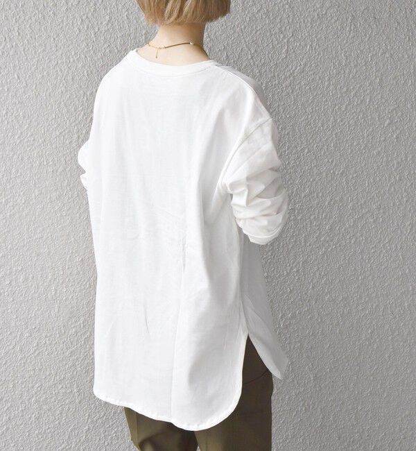 SHIPS any「〈吸水速乾/洗濯機可能〉ラウンドヘム ロングスリーブ ワイド TEE」|Tシャツ・カットソー|