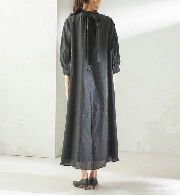 SHIPS for women「【SHIPS別注】kaene:2WAY ボウタイ ロング ワンピース（セレモニー対応可）」|ワンピース|
