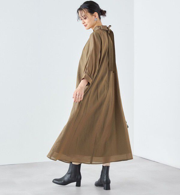 SHIPS for women「【SHIPS別注】kaene:2WAY ボウタイ ロング ワンピース（セレモニー対応可）」|ワンピース|