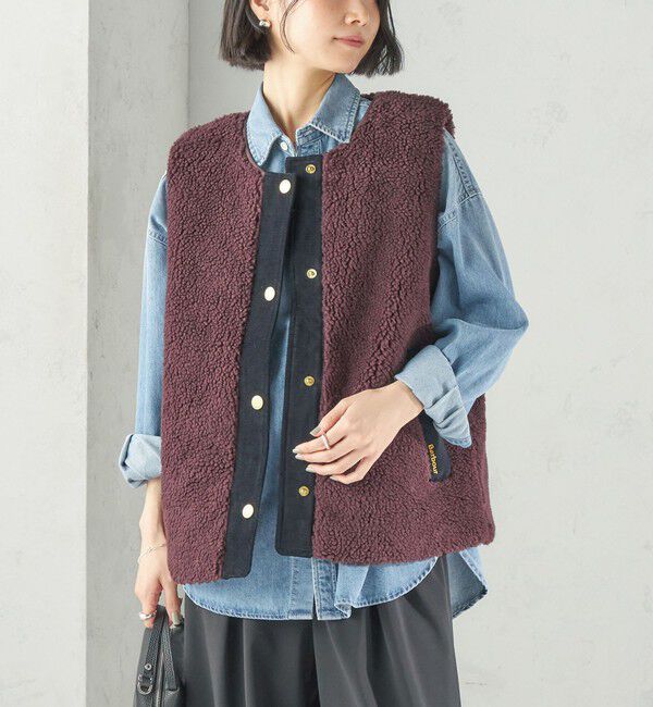SHIPS for women「【一部SHIPS別注】Barbour: DULSIE LINER」|ベスト・ジレ|ブラウン