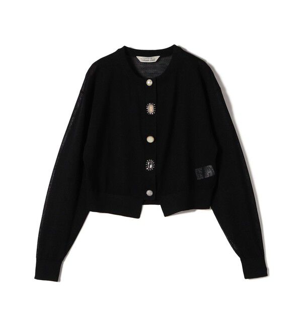 SHIPS for women「TORRAZZO DONNA:〈手洗い可能〉ビジュー シアー カーディガン」|カーディガン|