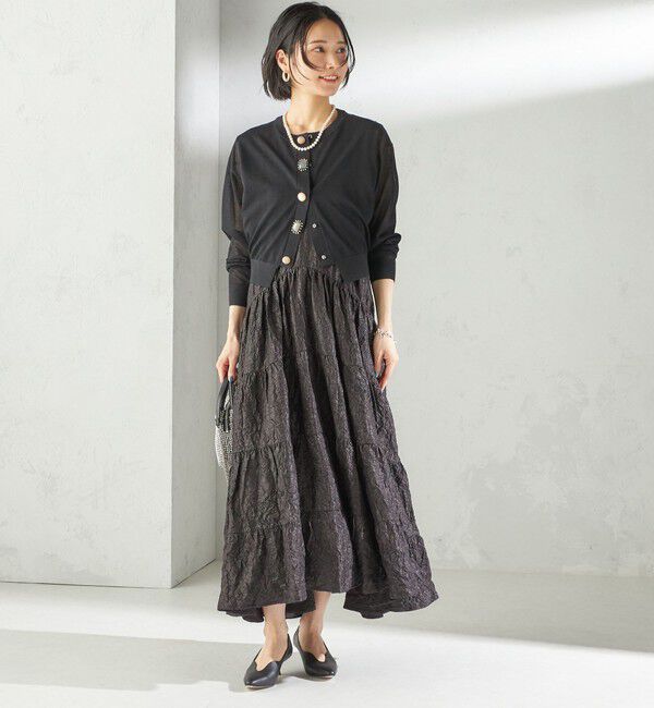 SHIPS for women「TORRAZZO DONNA:〈手洗い可能〉ビジュー シアー カーディガン」|カーディガン|