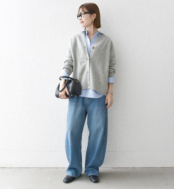 SHIPS any「【WEB限定】〈手洗い可能〉AQUA カシミヤ ミックス スキッパー カーディガン」|カーディガン|