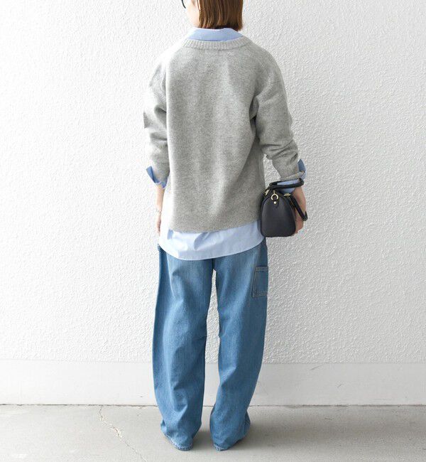 SHIPS any「【WEB限定】〈手洗い可能〉AQUA カシミヤ ミックス スキッパー カーディガン」|カーディガン|