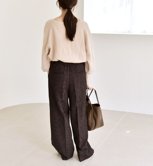 quaranciel「quaranciel: ツイード タック ワイド パンツ」|その他|