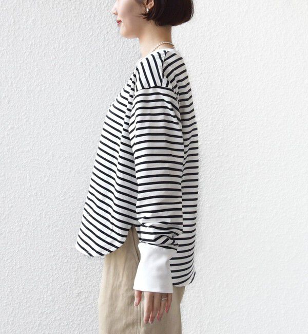 SHIPS for women「〈手洗い可能〉ロング リブ ラウンド ヘム プルオーバー」|Tシャツ・カットソー|