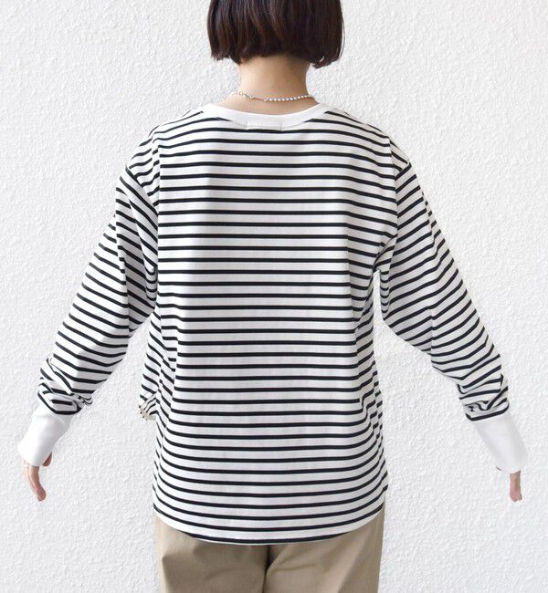 SHIPS for women「〈手洗い可能〉ロング リブ ラウンド ヘム プルオーバー」|Tシャツ・カットソー|