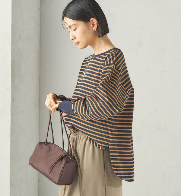 SHIPS for women「〈手洗い可能〉ロング リブ ラウンド ヘム プルオーバー」|Tシャツ・カットソー|