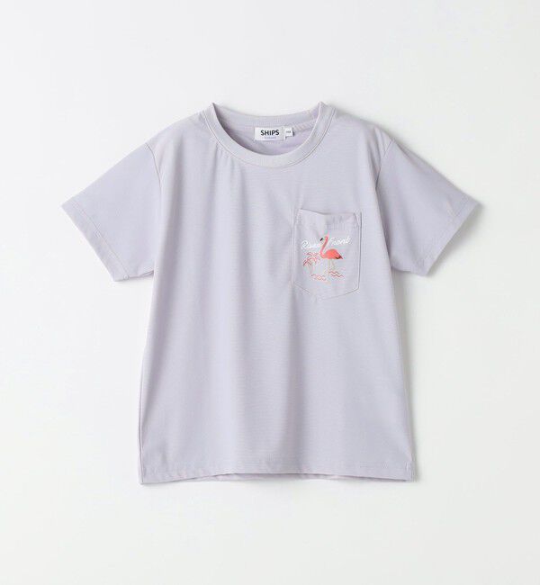 SHIPS Colors 「【WEB限定】SHIPS Colors:90～140cm /〈接触冷感・UVカット〉カノコ ポケット プリントT」|Tシャツ・カットソー|