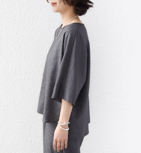 SHIPS for women「〈接触冷感/吸水速乾/防シワ/手洗い可能〉ツイル TEE ブラウス」|シャツ・ブラウス|