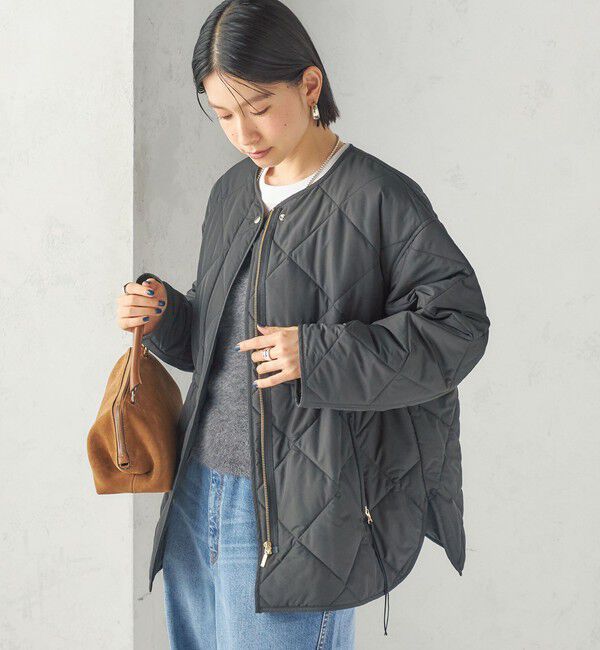 SHIPS for women「〈撥水加工/手洗い可能〉HEAT 中綿 キルティング ジップ ブルゾン」|ブルゾン・スタジャン|