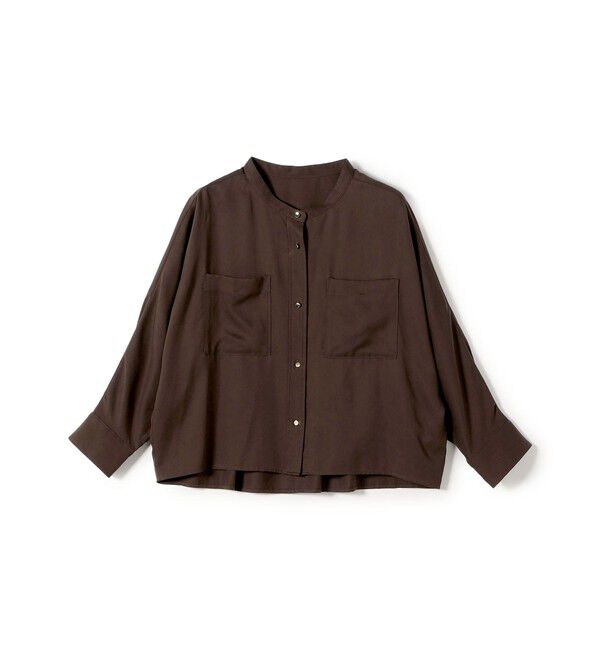 SHIPS for women「【実力派ベーシック】〈手洗い可能〉プリシュランク ツイル ショート シャツ 羽織」|シャツ・ブラウス|