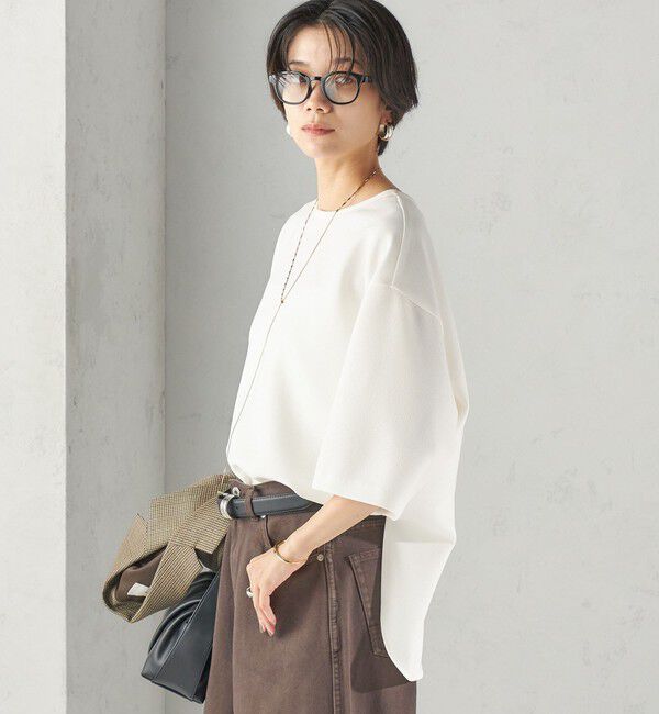 SHIPS for women「〈洗濯機可能〉アムンゼンダブル クロス プルオーバー」|Tシャツ・カットソー|