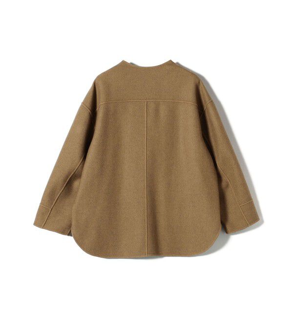 SHIPS for women「【実力派ベーシック】セミ 梳毛 配色 リバーシブル ノーカラー コート」|ノーカラーコート|