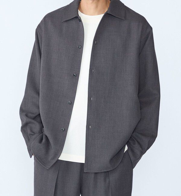 SHIPS「Comfy Line レギュラーカラー シャツ」|シャツ・ブラウス|チャコールグレー