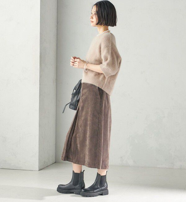 SHIPS for women「杢 フォックス カシミヤ 半袖 プルオーバー」|ニット・セーター|