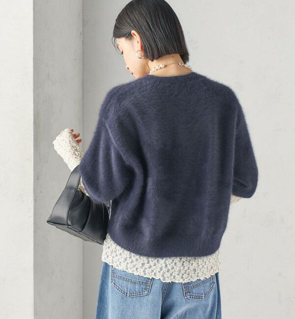 SHIPS for women「杢 フォックス カシミヤ 半袖 プルオーバー」|ニット・セーター|