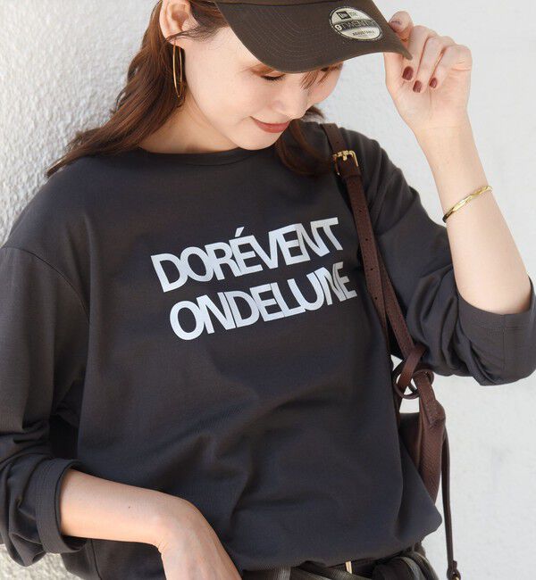 SHIPS for women「メルティ コットン ロゴ ロング スリーブ TEE」|Tシャツ・カットソー|