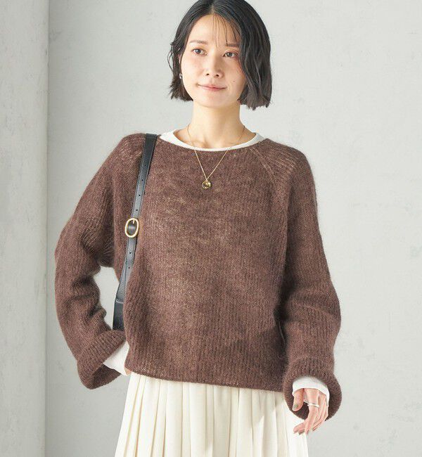 SHIPS for women「〈手洗い可能〉キッド モヘヤ 畦 プルオーバー」|ニット・セーター|