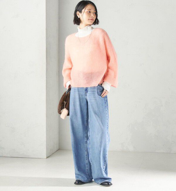 SHIPS for women「〈手洗い可能〉キッド モヘヤ 畦 プルオーバー」|ニット・セーター|