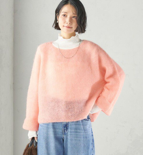 SHIPS for women「〈手洗い可能〉キッド モヘヤ 畦 プルオーバー」|ニット・セーター|
