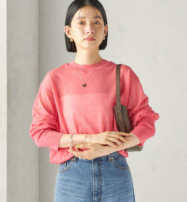 SHIPS for women「〈手洗い可能〉シアー ニット プルオーバー」|ニット・セーター|