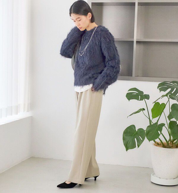 SHIPS for women「【実力派ベーシック】〈UVカット/防シワ/手洗い可能〉梳毛 ドロスト パンツ」|その他|