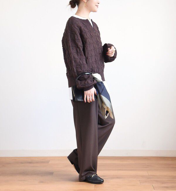 SHIPS for women「【実力派ベーシック】〈UVカット/防シワ/手洗い可能〉梳毛 ドロスト パンツ」|その他|