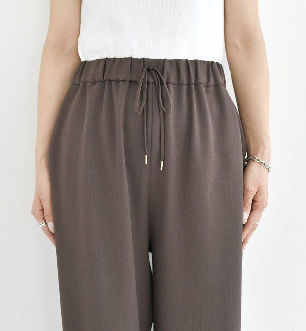 SHIPS for women「【実力派ベーシック】〈UVカット/防シワ/手洗い可能〉梳毛 ドロスト パンツ」|その他|
