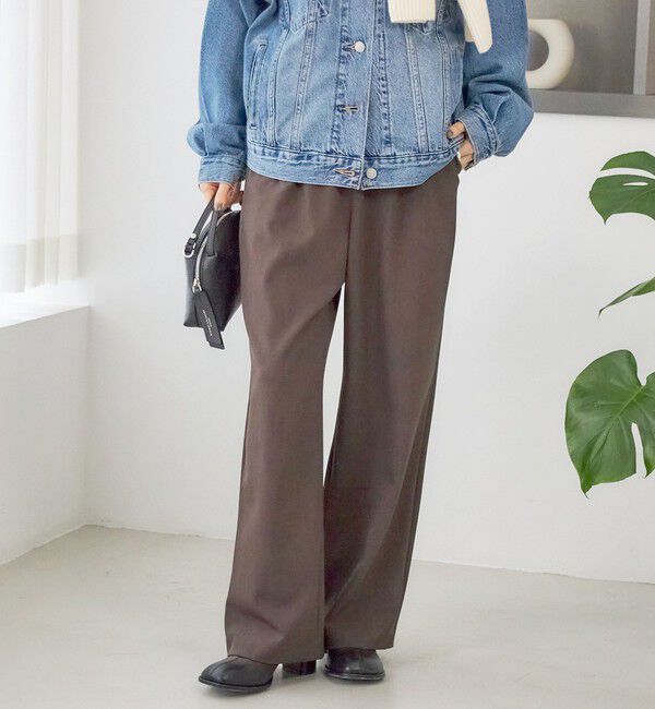 SHIPS for women「【実力派ベーシック】〈UVカット/防シワ/手洗い可能〉梳毛 ドロスト パンツ」|その他|