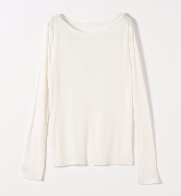 quaranciel「〈手洗い可能〉ウール ミックス シアー ボートネック プルオーバー」|Tシャツ・カットソー|