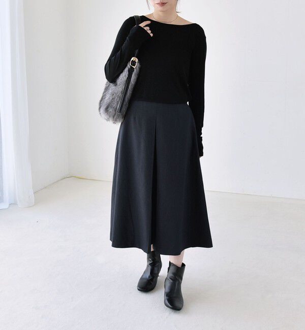 quaranciel「〈手洗い可能〉ウール ミックス シアー ボートネック プルオーバー」|Tシャツ・カットソー|